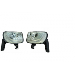 FAROS ANTINIEBLAS FIAT GRANDE PUNTO, 05-09, CRISTAL CLARO/CROMADO, INCL. LUCES DIURNAS, INCL. H3, CERTIFICADO R87