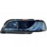 FARÓIS COM LUZ DIURNA LED / VOLVO S40 / V40 / 96-00 FUNDO PRETO
