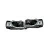 FARÓIS COM LUZ DIURNA LED / AUDI 80 / 91-94 FUNDO PRETO