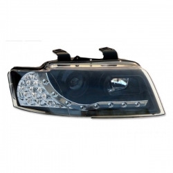 FAROS LUZ DIURNA AUDI 100, 90-94- CRISTAL CLARO/NEGRO.