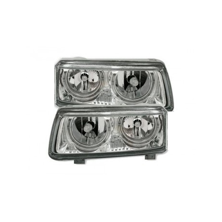 FAROIS ANGEL EYES / VW PASSAT / 93-96 FUNDO CROMADO