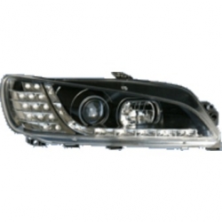 FAROIS COM LUZ DIURNA LED / PEUGEOT 306 / 93-97 FUNDO PRETO