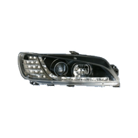 FAROIS COM LUZ DIURNA LED / PEUGEOT 306 / 93-97 FUNDO PRETO