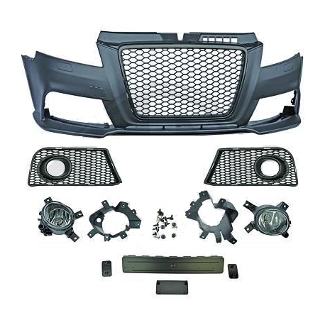 PARA-CHOQUES FRONTAL TIPO RS3 / AUDI A3 / 08-12 COM PDC