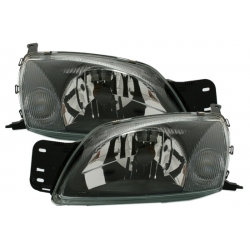 FAROS FORD FIESTA MK4. COLOR CROMO-NEGRO.