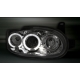 FAROIS ANGEL EYES FORD ESCORT 95-99. FUNDO CROMADO.