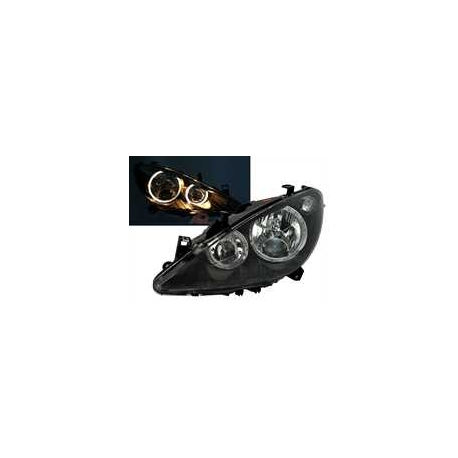 FAROIS ANGEL EYES PEUGEOT 307. FUNDO PRETO