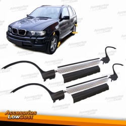 KIT DE ESTRIBOS EM ALUMINIO PULIDO PARA BMW X5 E53 (1999-2006)