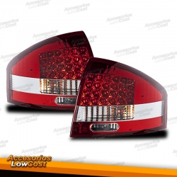 PILOTOS LED AUDI A6 4B, 97-04. CRISTAL CLARO-ROJO