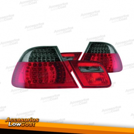 PILOTOS TRASEROS LED BMW E46 BERLINA 5P. COLOR AHUMADO-ROJO