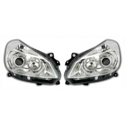 FAROS OJOS DE ANGEL CLIO 3 05++. CRISTAL CLARO-CROMADO.