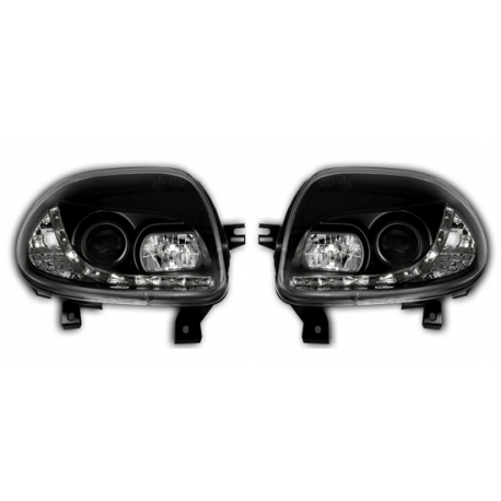 FAROIS LED LUZ DIURNA RENAULT CLIO 2. FUNDO PRETO
