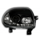 FAROS LED LUZ DIURNA RENAULT CLIO 2. FONDO NEGRO.