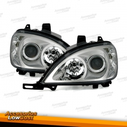 FAROS DELANTEROS PARA MERCEDES ML W163 CROMO