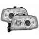 FARÓIS LED LUZ DIURNA RENAULT CLIO 1  92-97. FUNDO CROMADO.