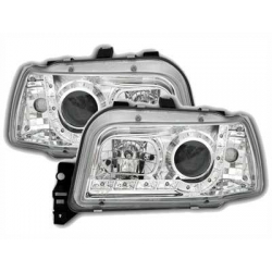 FAROIS LED LUZ DIURNA RENAULT CLIO 1 92-97. FUNDO CROMADO.