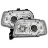 FARÓIS LED LUZ DIURNA RENAULT CLIO 1  92-97. FUNDO CROMADO.