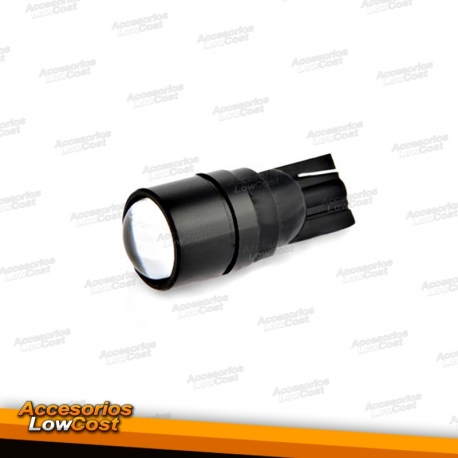 1 BOMBILLA LED T10 TIPO COB CON LUPA.