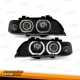FAROS CON OJOS DE ANGEL EN LED PARA XENÓN  BMW E39 95-00 FONDO NEGRO