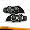 FAROS CON OJOS DE ANGEL EN LED PARA XENÓN  BMW E39 95-00 FONDO NEGRO