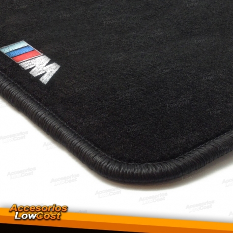 TAPETES VELUDO COM SIMBOLO M BMW / SERIE5 E39 / CONTORNO PRETO