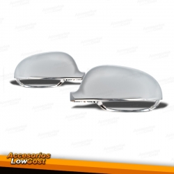 CARCASAS ESPEJO LOOK ALUMINIO CEPILLADO GOLF 5, EOS 1F, PASSAT 3BG, SHARAN 7M, JETTA 3