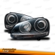 FAROIS MODELO GTI PARA VW GOLF 5 MK V / 03-08 FUNDO PRETO