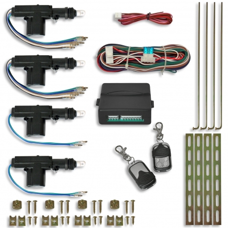 KIT FECHO CENTRAL UNIVERSAL DE 4 MOTORES + 2 MANDOS