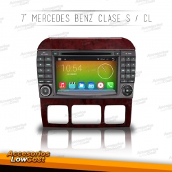 RADIO NAVEGADOR ESPECIFICO ANDROID 7 PULGADAS PARA MERCEDES CLASE S / CL