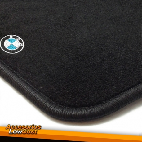 ALFOMBRILLAS SERIE 3 E90 CON LOGO BMW RIBETE NEGRO