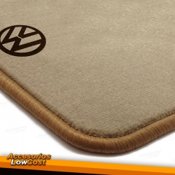 ALFOMBRILLAS BEIGE PASSAT 97-05 CON LOGO VW NEGRO