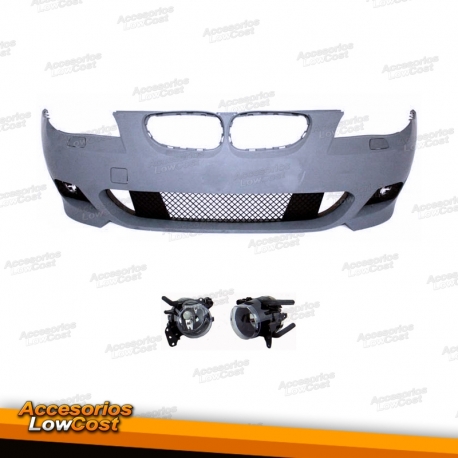 PARA-CHOQUES FRONTAL LOOK PACK M + FAROIS NEVOEIRO / BMW E60 / E61 / 03-10 SEM PDC