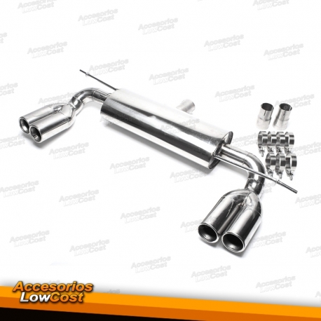 SILENCIOSO DOBLE SALIDA EN INOX VOLKSWAGEN GOLF V, AUDI A3 8P