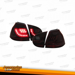 FAROLINS TRASEIROS LED / VW GOLF 5 MK V / VERMELHO ESCURO