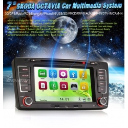 AUTO RADIO 2DIN 7" DVD GPS TIPO OEM / SKODA OCTAVIA III 09-12