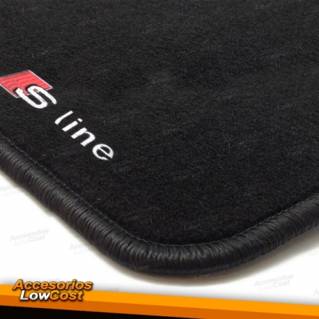 ALFOMBRILLAS AUDI TT 8N 98-05 CON LOGO RIBETE NEGRO