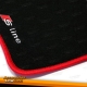 TAPETES VELUDO COM SIMBOLO S-LINE / AUDI A3 8V / +15 COM CONTORNO VERMELHO