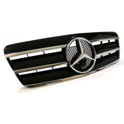 PARRILLA DELANTERA NEGRO-CROMO PARA MERCEDES CLK W208 COUPE Y CABRIO (1996-4/2002).