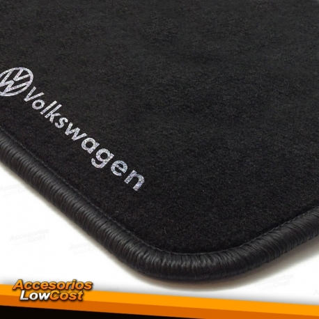 ALFOMBRILLAS VW GOLF 2 CON LOGO GTI RIBETE NEGRO