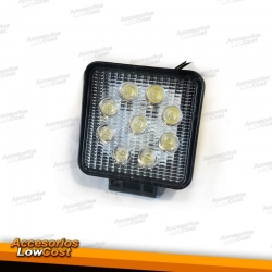 FAROL DE TRABALHO / PROJETOR LED QUADRADO 27W / 1900LM