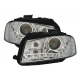 FARÓIS LUZ DIURNA AUDI A3 8P (5/03-6/08). FUNDO CROMADO
