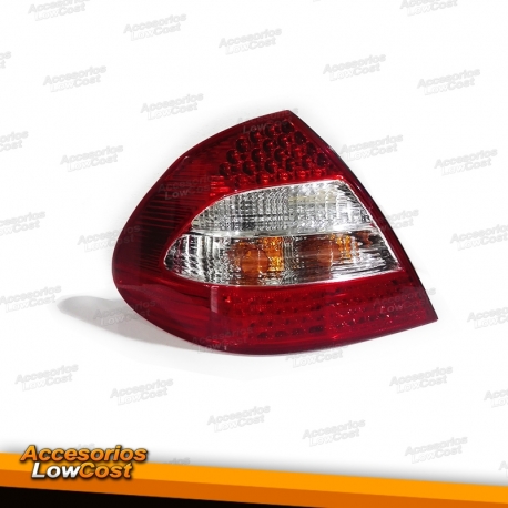 FAROLINS TRASEIROS LED / MERCEDES E W211 / 02-06 VERMELHO BRANCO