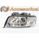 FAROL / OPTICA ESQUERDA COM PROJECTOR / AUDI A6 4B / 01-04 CROMADA