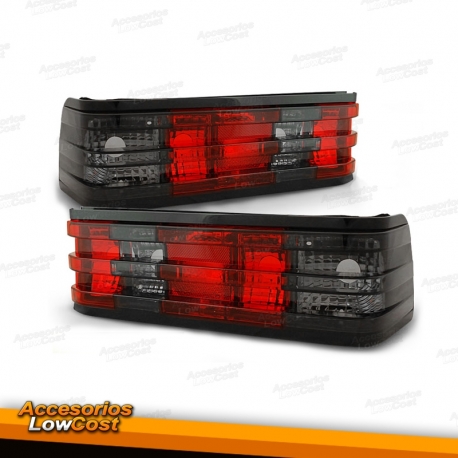 FAROLINS TRASEIROS MERCEDES 190 W201 / 82-93 VERMELHO CINZA