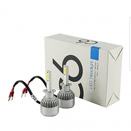 KIT / CONJUNTO LAMPADAS LED H1 7600K TIPO XENON