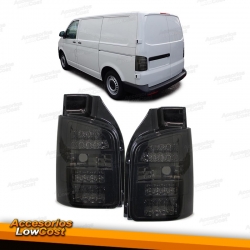 PILOTOS TRASEROS LED VW T5 03-09 SOLO 2 PUERTAS COLOR NEGRO.