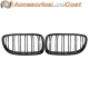 REJILLA FRONTAL DOBLE COSTILLA BMW E90/91, 05-08, NEGRO BRILLANTE.
