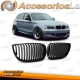 GRELHAS FRONTAIS / BMW SERIE 1 E81 / E87 04-07 / PRETO REBORDO FINO