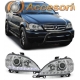 FAROIS LED LUZ DIURNA E PROJETOR MERCEDES ML W163- 98-01. FUNDO CROMADO.