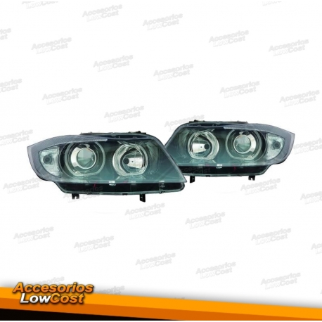 FAROIS ANGEL EYES CCFL / BMW E90 08-12 / FUNDO PRETO